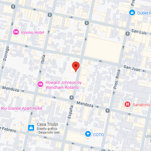 Ubicación en Rosario