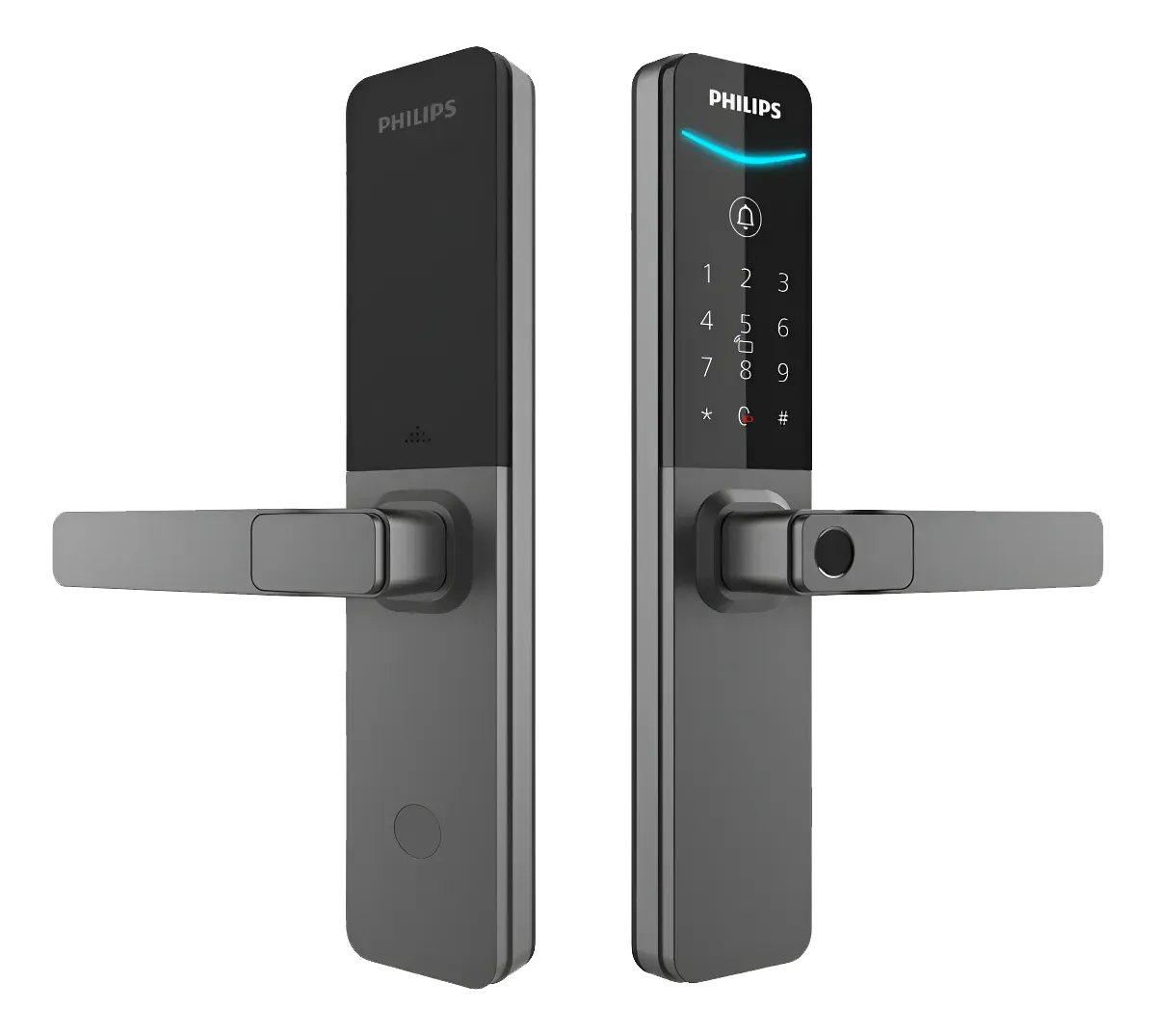 Cerradura digital Philips con picaporte - huella - clave - tarjeta